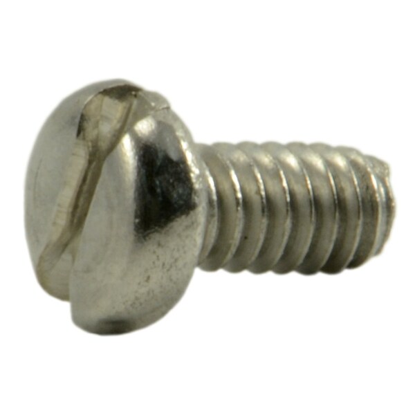 Midwest Fastener #0-80 x 1/8 in Slotted Pan Machine Screw, Plain 18-8 Stainless Steel, 25 PK 64081 - main